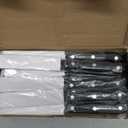 48 Pcs Black Hammered Silverware Set with Steak Knives Stainless Steel Flatware Set for 8 Vintage Metal Tableware Serving Utensils Mirror Polished Cutlery Dishwasher Safe for Restaurant