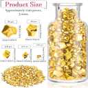 Nuanchu 1140 Pcs Fake Gems Mixed Sizes Fake Ice Cubes Acrylic Crushed Rocks Jewels Plastic Diamonds Crafting Vase Filler for Wedding Birthday Adventure Party Decorations Table Scatters (Gold Color)