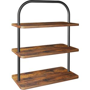 Cupcake Stand, 3 Tier Wood Cupcake Stand for 50 Cupcakes Large Dessert Stand Cupcake Display Stand Cupcake Tower for Farmhouse Decor, Party Serving Tray, Vendor Dessert Table Display Set (Brown)