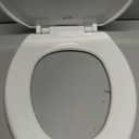 Mayfair Universal Size Slow Close Toilet Seat, Durable Plastic, Fits Round & Elongated Toilets, White
