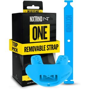 Nxtrnd One Football Mouth Guard, Strap Included, Fits Adult & Youth (Neon Blue)