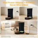 NEWBULIG Automatic Cat Feeder, 4L Timed Pet Feeders with 10s Voice Recorder, Dog Food Dispenser with APP Control, Dry Food, 10 Meals, Programmable 50 Portions, Dual Power Supply, Desiccant Bag