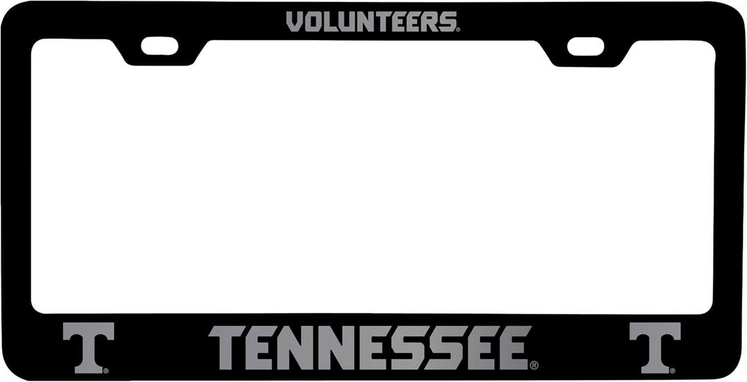 Tennessee Knoxville Engraved Metal License Plate Frame Black Officially Licensed Collegiate Product