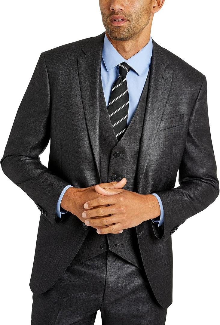 Kenneth Cole Reaction Men's Suit Jacket (40 Tall, Gun Metal)