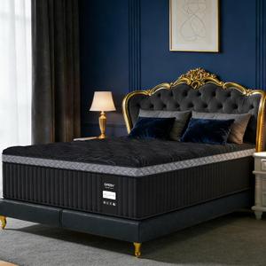 16 Inch King Size Mattress, Upgraded Luxury Hybrid King Mattress In A Box with 7-Zone Support for Cool Night & Pressure Relief, Motion Isolation, Designed in the USA, 365-Night Trial, Medium Firm