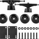 Skateboard Truck,Skateboard Wheels 52mm Suitable for Skateboarders,Fits 7.5-8" DeckSkateboard Bearings,Skateboard Pads,Durable Skateboard Hardware Combo Starter Kit