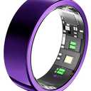 CNBRO Smart Ring Fitness Rings for Women Men Heart Rate Sleep Ring Step Counter Calorie Pedometer Rings Waterproof Sports Exercise Fitness Tracker Purple Size 8