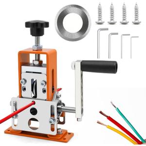 Manual Wire Stripping Machine Gauge Wire 0.06-1 inches,Scrapping Copper Wire Peeler Machine,Drill Powered Hand Crank Wire Stripper Tool for Scrap Copper Recycling