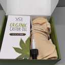 Castor Oil Pack Wrap Kit USDA Organic, 16 oz Cold-Pressed Hexane-Free Castor Oil in Glass Bottle | Adjustable Cotton Flannel Waist & Neck Wraps | Made in USA | Liver, Abdominal & Detox Therapy