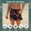 Kanu Surf Men's 5 Adventure Mens Swim Trunks UPF 50+ Quick-Dry Bathing Suit Shorts with Pockets & Compression Liner