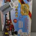 Lionel Battery-Operated North Pole Central Freight Toy Train Set with Bluetooth, Locomotive, Train Cars, & Track with Authentic Train Sounds, Lights, & Water Vapor Smoke Effects for Kids 4+