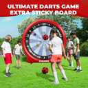 Giant Inflatable Dartboard, Kick Darts Outdoor Indoor Soccer Dartboard Game Golf Dart Throw Darts with Pump, Giant Dart Board Target Yard Games for Kids & Adults 20+Games
