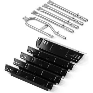 Heat Plate and Burner Kit for Dyna-Glo DGH474CRP DGH483CRP DGH485CRP DGH474CRP-D DGH450CRP DGH353CRP DGH373CRP DGH373CRP-DGrill Replacement Parts for Dynaglo 4 and 5 Burner Revoace GBC1793W Grills (Grill Heat Plate + Burner)