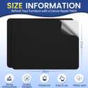 3 x Self-Adhesive Canvas Repair Tape, 8.3" x 11" Waterproof Canvas Repair Patch, Fabric Patch Repairs Kit for Furniture, Tents, Sunbrellas, Boat Covers Awnings, Couches, Clothes, Bags Black