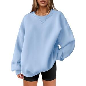ANRABESS Womens Oversized Sweatshirts Hoodies Crewneck Fleece Pullover Sweaters 2025 Fall Outfits Teen Girls Winter Clothes, S