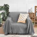 MEETSKY Couch Cover Sofa Cover Oversized Chair Cover Grey Couch Protector Sofa Throw Cover for Couches Single Sofa Slipcovers Washable Couch Recliner Cover(71"x 91", Medium, Grey)