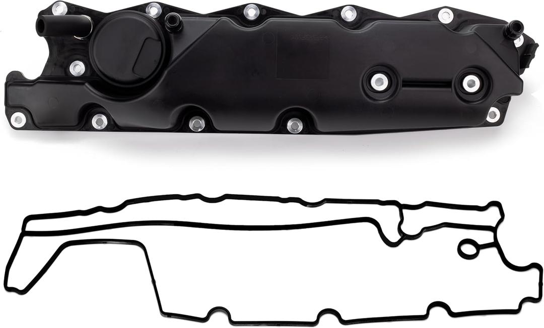 Engine Valve Cover, PCV Oil Trap, with Gasket, Compatible with Volvo S60 2011-2016, S80 2008-2015, V60 2015-2016, XC60 2010-2016, XC70 2009-2015, L6 3.0L Turbo, Replace # 31319643
