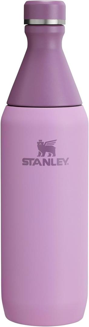 Stanley All Day Slim Bottle 20 oz | Leakproof Twist on Lid | Slim Design for Travel and Gym | Insulated Stainless Steel Water Bottle | BPA-Free | Lilac