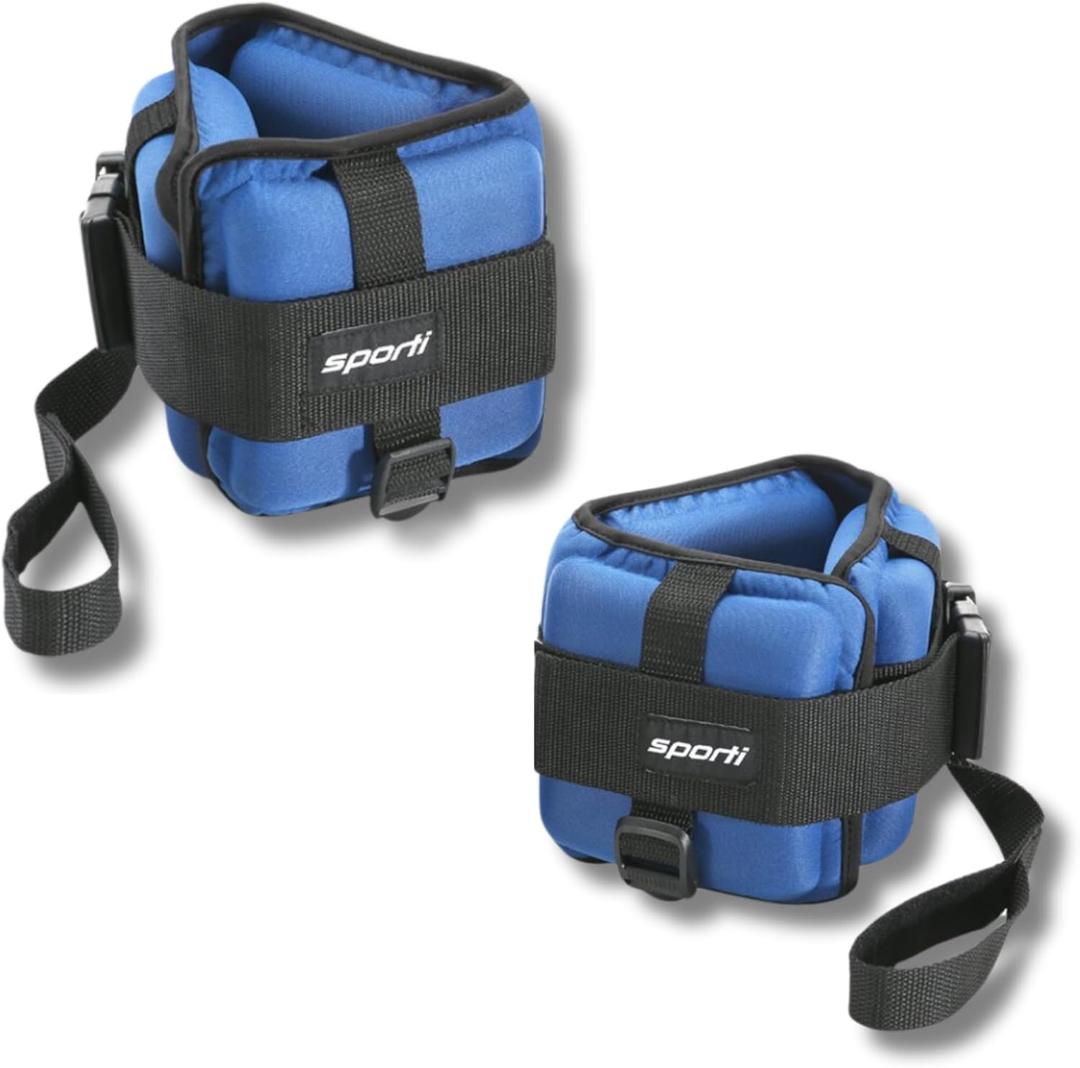 Sporti Aqua Cuffs - Aqua Aerobics Fitness Gear Bands for Ankle and Wrist - Swimming Pool Workout - Exercise Equipment