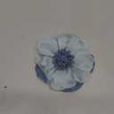 Handmade Blue Flower Brooch Pins, 2 in 1 Literary Fabric Blove Camellia Corsage for Women Dress Hair Accessories