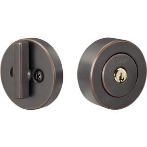 Yale Home 4881K19FR Flat Round Single Cylinder, Oil Rubbed Bronze Deadbolt