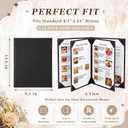 10 Pack 6 View PU Leather Menu Covers for 8.5 x 14 Inch Pages