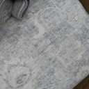 8x10 Blue Cream Neutral Thicker Area Rug