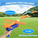 Fuwidvia 3 Pack Airplane Launcher Toys, 13.2'' LED Foam Glider Plane Toy for Boys, 2 Flight Modes Outdoor Flying Toys Birthday Gifts for Boys Girls 4 5 6 7 8 9 10 11 12 Year Old (Blue&Green&Orange)
