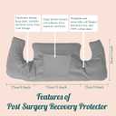 Mastectomy Pillow - Post Surgery Pillow After Breast Cancer or Breast Reduction, Lumpectomy, Patient Care Healing Support for Port Pacemaker and Heart Surgery Recovery (Grey)