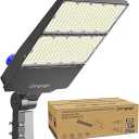 Dimgogo LED Parking Lot Light 300W, UL Listed 45,000LM 6500K Light with Dusk to Dawn Photocell, Adjustable Arm Mount, IP66 Waterproof, Commercial LED Area Security for Parking Lot, Roadway, 2 Packs