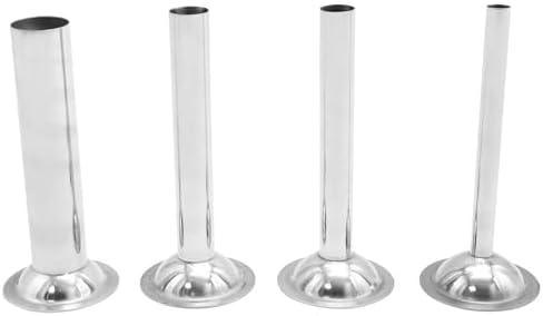 4Pcs #8 Sausage Stuffing Tubes, Stainless Steel Sausage Stuffer Kit for Meat Grinder Kitchenaid Plastic FGA Food Grinder