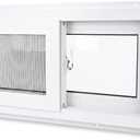 NOOTA Basement Window with Removable Mounting FlangeSliding Tempered Dual-Pane Glass PVC Window for Basement Fits Non-Standard Rough Openings 32" 14"