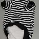 Autumn Dog Sweater with Leash Ring Warm Striped Puppy Shirt for Small Dog Girl Boy Cat Sweater Winter Pet Clothes Pomeranian Chihuahua Cold Weather Coat (Black, X-Large)