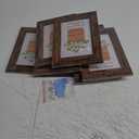PETAFLOP 4x6 Picture Frame Set of 7, Rustic Frames Display 4 by 6 Inch Photo for Wall or Tabletop (Distressed Brown)
