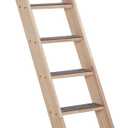 SHENGOCASE Solid Wood Wall Leaning Cat Ladder for Indoor Cats and Small Medium Dog, Stair Step for Window Bed, Wall Climbing Furniture (47.2")