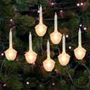 Christmas Bubble Lights Set, 11Ft Vintage Bubble Light String with 8 Clear Bubble Fluids with Silver Glitter Bulbs(1 Spare), UL Listed for Holiday Party House Christmas Celebrations Decor, Green Wire