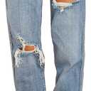 luvamia Boyfriend Jeans for Women Stretch High Waisted Ripped Distressed Mom Jeans Slim Denim Pants (X-Large,O Denim Blue)