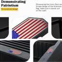 7 x American Flag Stake Pocket Covers for 2019-2024 Chevy Silverado/GMC Sierra 1500, 2020-2024 GMC Sierra 2500/3500HD, Truck Bed Rail Caps Covers Rear Caps Bed Rail Holes Covers,(Blue/Red/Chrome, 2-Pack)