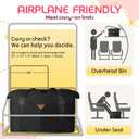 Duffle Bag for Travel, Carry-on Travel Bag with Trolley Sleeve, Sport Gym Bag for Women, Overnight Bag for Men, Hospital Bag for Labor and Delivery (Black)