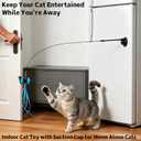 Suction Cup Cat Toy for Indoor Cats, 4 Play Modes Hands Free Interactive Cat Teaser Wand with 12 Replaceable Bell Attachments, Self Play Kitten Toys for Boredom Relief and Exercise