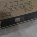 COLAMY 118" U-Shaped Sectional Couch, 4-Seat Modular Sofa with 2 Ottomans and Foldable Side Table, Grey for Living Room