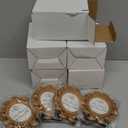 Vicenpal 20 Pieces Vintage Picture Frames Mini Frames Oval Small Antique Baroque Photo Holder Resin for Jewelry Display Photo Christmas Holiday Party Decor(Gold)