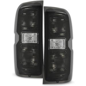 HECASA Tail Lights Compatible with 2014-2018 Chevy Chevrolet Silverado 1500/2500/3500 HD GMC Sierra 3500 HD Dually Model Replacement for GM2800261 Brake Lamps w/o Bulbs Smoke Lens Chrome Housing Pair (Driver & Passenger Side)