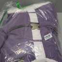 Yousify Womens Snow Suits Winter Ski Suit Onesie Outdoor Sports Waterproof Snowsuit Removable Faux Fur Collar Coat Jumpsuit (Medium, Purple)