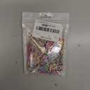 150 PCS Ball Bead Chain Keychain, 4.7 Inch Mixed Color Ball Keychain Dog Tag Chains, Small Metal Beaded Rings with Connector for Key Jewelry Making Hanging Decoration DIY Craft