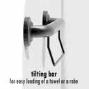 ADA Compliant Grab Handrail with Towel Bar, 500lbs Weight Support, 1-1/4 x 16 inch for Stud Mount, Brushed Nickel