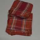 DII Autumn Pumpkin Spice Kitchen Collection Fall/Thanksgiving Cotton Table Décor, Square Napkin Set, 20x20, Orange Plaid, 6 Piece