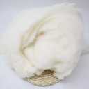 Ivie Organic Luxury Cotton Batting Fiber Natural White for Stuffing (Combed Cotton 1lb)