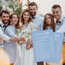 Bridal Shower Game Cards - Guess Over Or Under Game - 30 Pcs Blue Theme Wedding Party Games Game Cards, Engagement Party Game, Modern Bridal Shower Party Favor & Decorations - B07