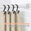Shower Curtain Rod 31-68 in Adjustable Curtain Rod No Drilling Tension Shower Rod Stainless Steel for Door Curtain, Closet, RV, White